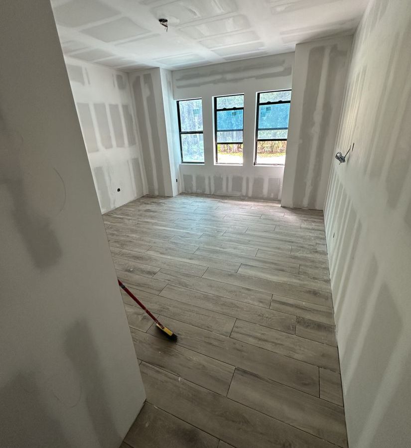 Custom Home Interior Completed Tile Flooring