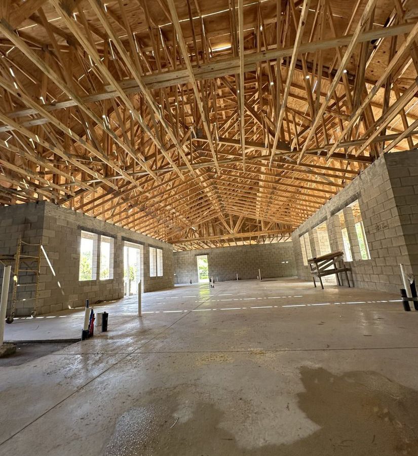Custom Home Truss Framing Interior View